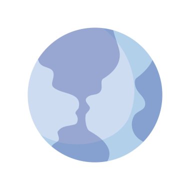 Toprak küreleri, düz stil simgesi