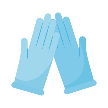 tıbbi eldivenler, düz stil simgesi
