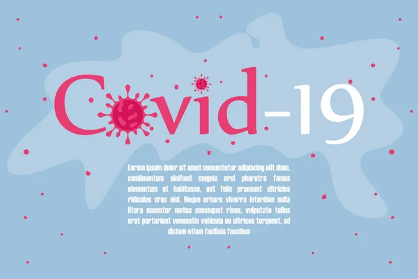 Coronavirus disease o covid 19, poster — Vettoriale Stock