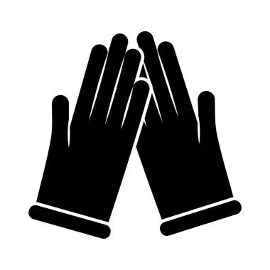 tıbbi eldivenler, siluet tarzı simge