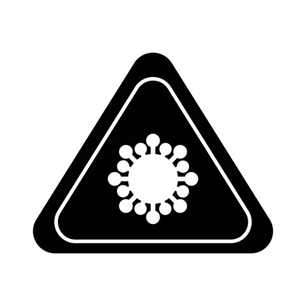 Aussperrung Pandemie neuartiges Coronavirus, Silhouette Stil-Symbol — Stockvektor