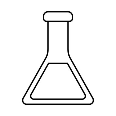 Kimya şişesi satır biçimi ikonvektör tasarımı
