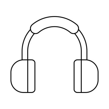 Dijital kulaklık çizgisi biçim vektör tasarımı
