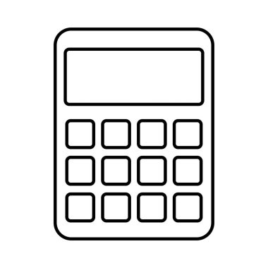 Hesap makinesi satır biçimi ikon vektör tasarımı