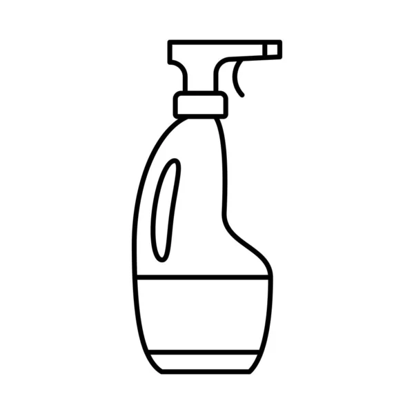 Detergent spray bottle line style icon vector design — Stock Vector