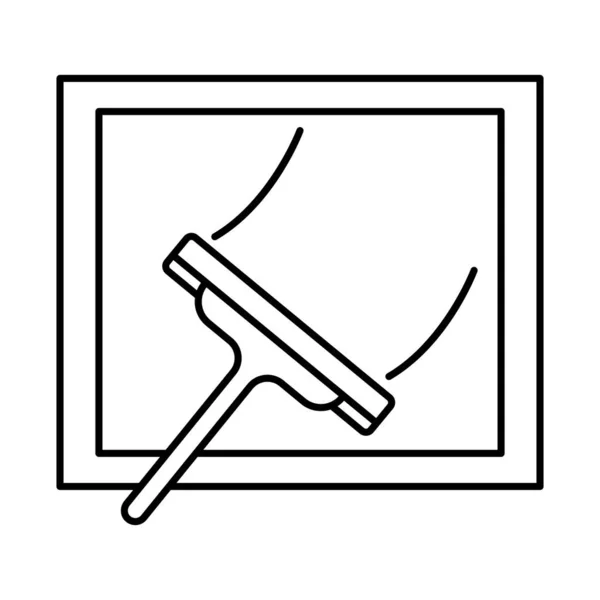 Ventana limpiador línea estilo icono vector diseño — Archivo Imágenes Vectoriales