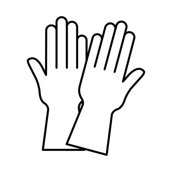 Rękawiczki linia styl ikona wektor projekt — Wektor stockowy