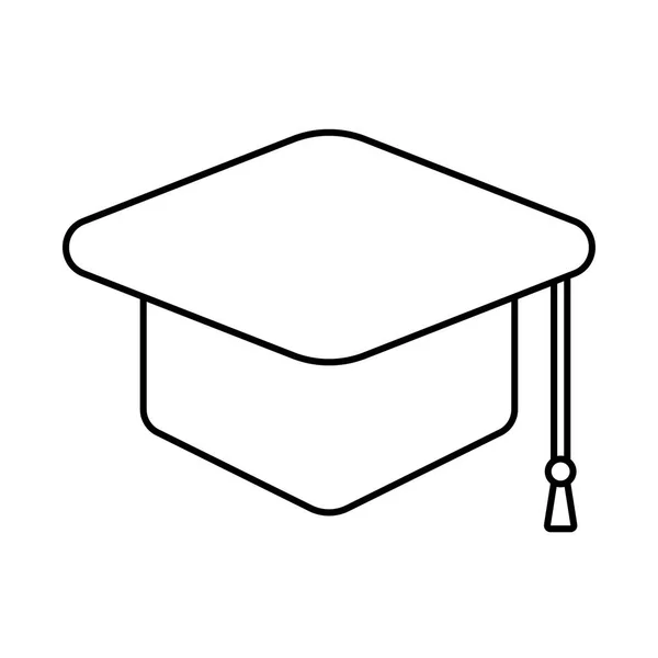 Graduación tapa línea estilo icono vector diseño — Archivo Imágenes Vectoriales