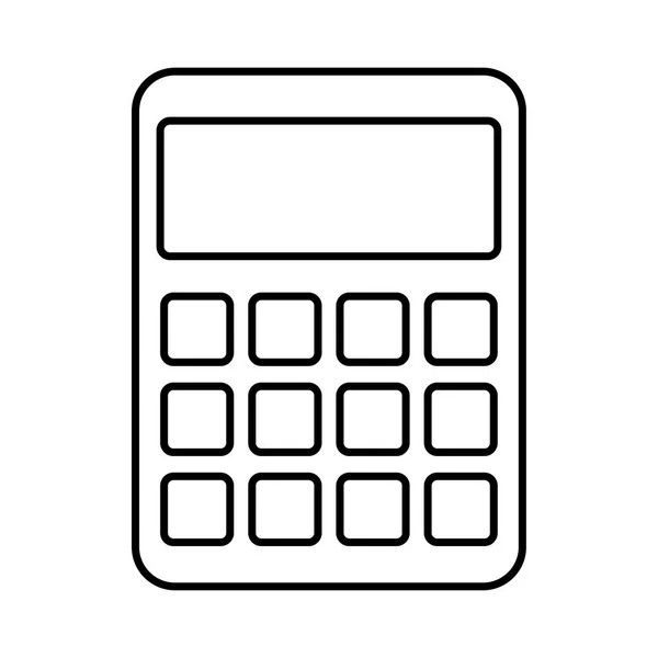 Calculadora línea estilo icono vector diseño — Archivo Imágenes Vectoriales