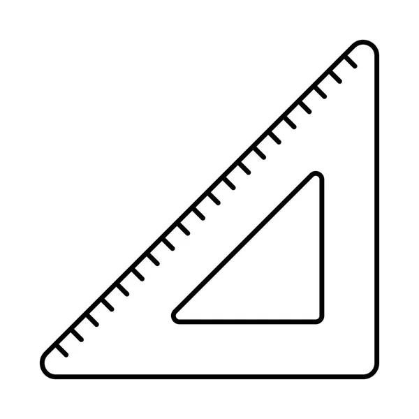 Linea righello stile icona disegno vettoriale — Vettoriale Stock