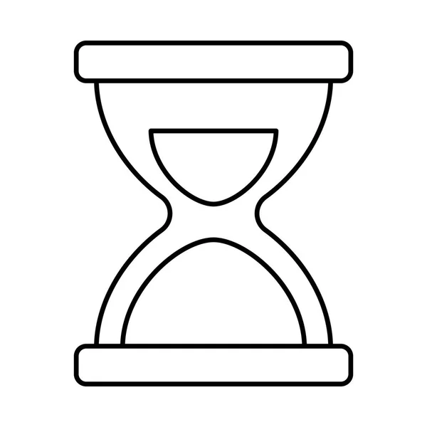 Arena reloj de arena línea de estilo icono de diseño de vectores — Archivo Imágenes Vectoriales