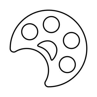 boya paleti satır biçimi ikon vektör tasarımı