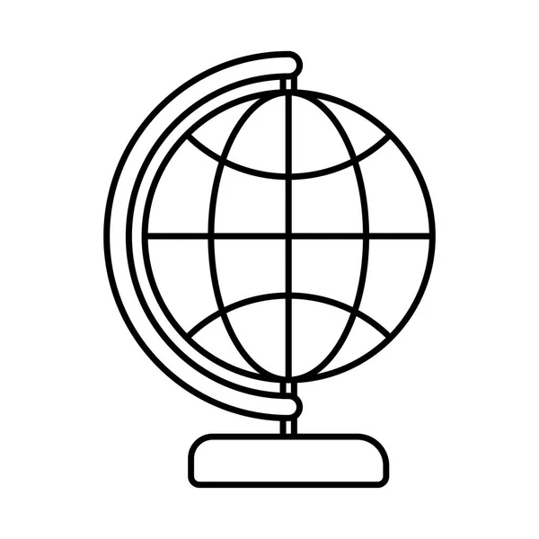 Global sphere line style icon vector design — Stock Vector