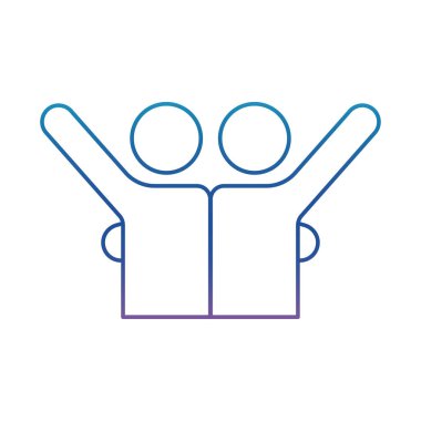 İnsan avatarları bozulmuş çizgi biçimi vektör tasarımı kucaklıyor