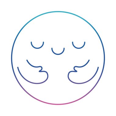 Mutlu emoji sarılması bozulmuş çizgi simgesi vektör tasarımı