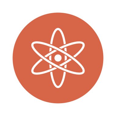 Atom blok biçim ikon vektör tasarımı