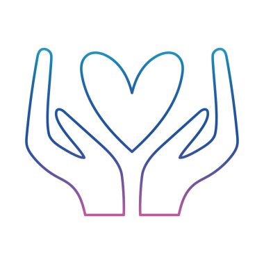 Kalp dekolteli çizgi biçim vektör tasarımı ile el