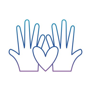 Kalp dekolteli çizgi biçim vektör tasarımı ile el