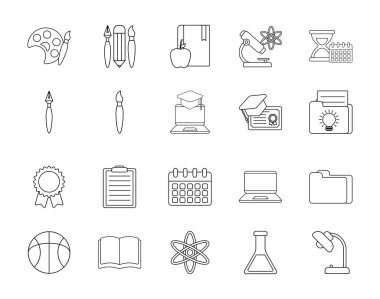 eðitim okulu ve üniversite satırı biçim vektör tasarımı