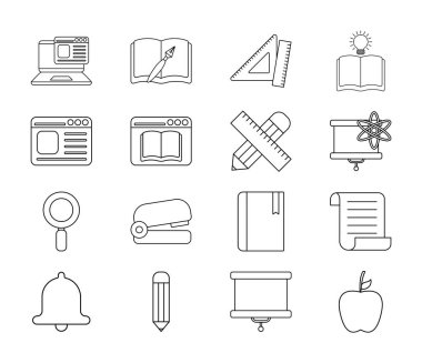 eðitim okulu ve üniversite satırı biçim vektör tasarımı