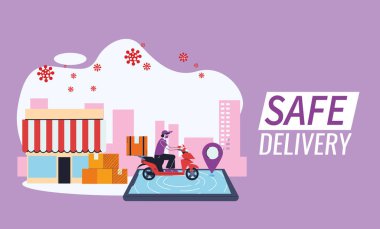 Kurye teslimatlı sanal mağaza.