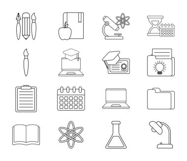 eðitim okulu ve üniversite satırı biçim vektör tasarımı