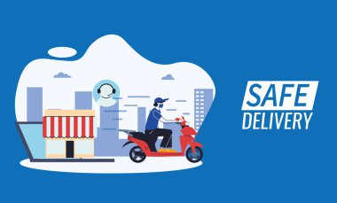 Kurye teslimatlı sanal mağaza.