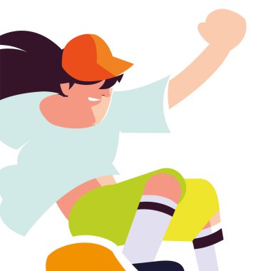 Genç adam kaykayla spor yapıyor.