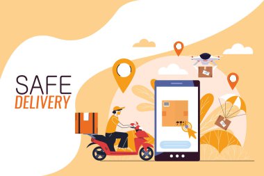 Teslimatı yapan uluslararası kurye