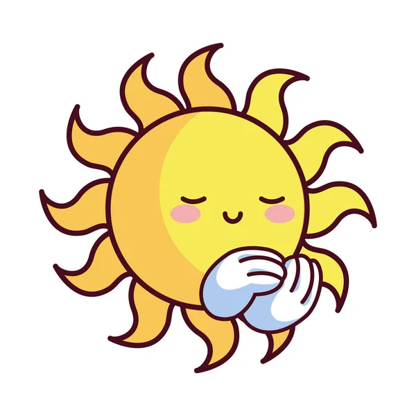 Sol feliz en verano de vacaciones — Vector de stock