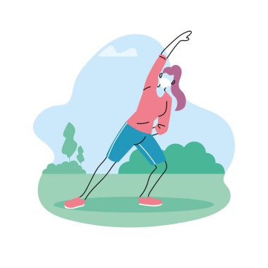 Yoga yapan bir kadın, sağlıklı yaşam tarzı ve spor yapıyor.