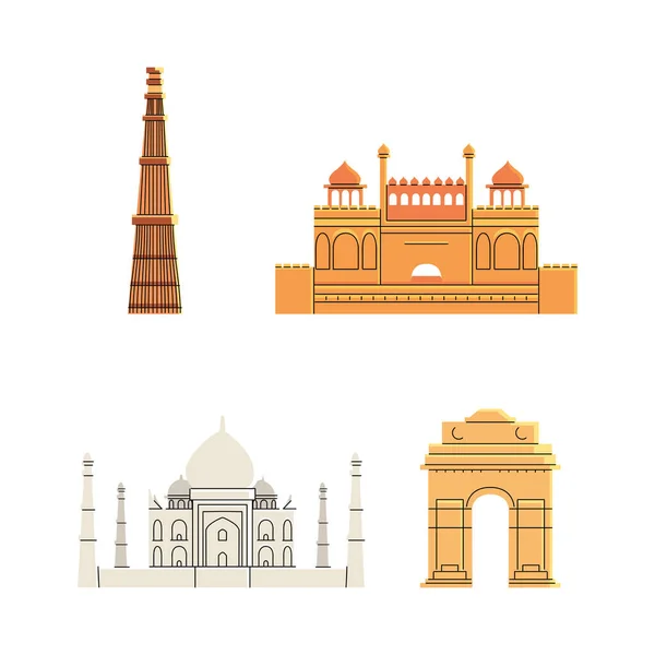 印度地标位置矢量设计 — 图库矢量图片