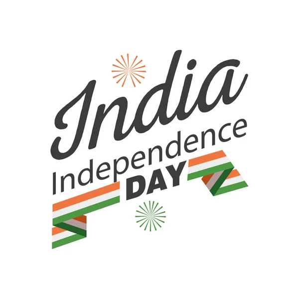 Флаги счастливого Дня независимости Индии детальный стиль иконки векторный дизайн — стоковый вектор