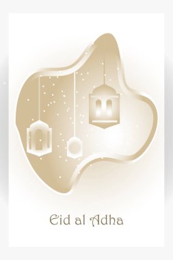 Kurban Bayramı fenerleri ayrıntılı biçim ikonu vektör tasarımı