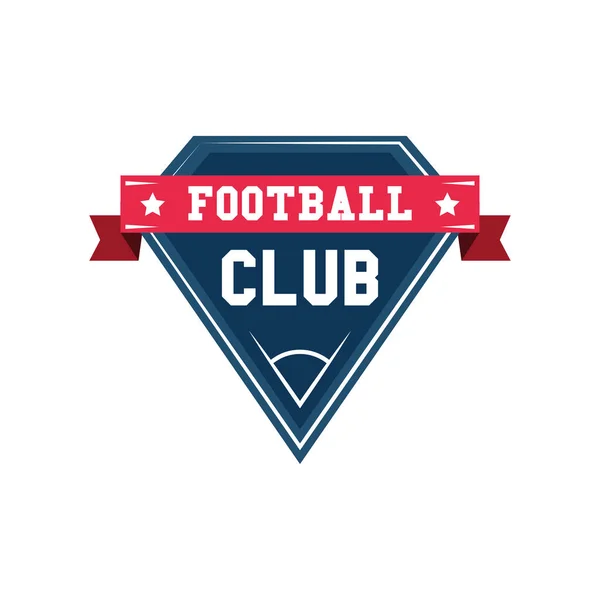 Futbol kulübü kalkanı biçim ikon vektör tasarımı — Stok Vektör