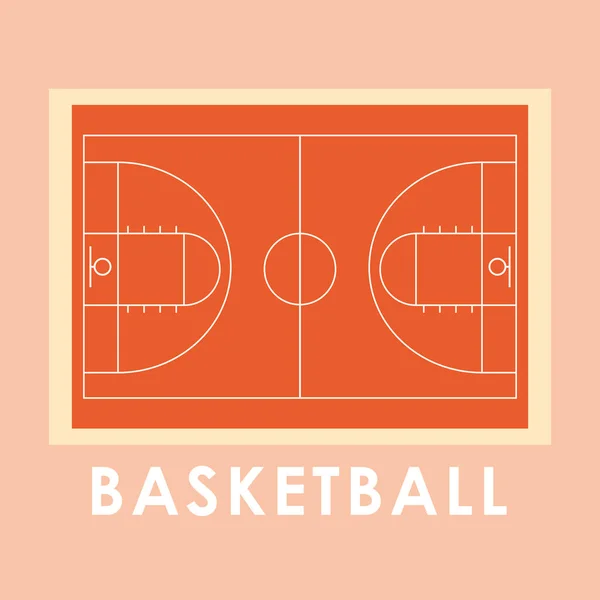 Hřiště basketbalového sportu vektor design — Stockový vektor