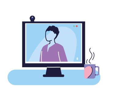 Bilgisayardaki adam arıyor