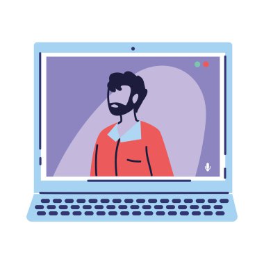 Bilgisayardaki adam arıyor