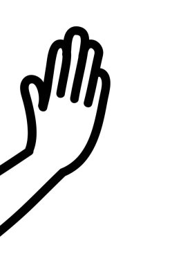 El vektör tasarımı ile izole edilmiş işaret