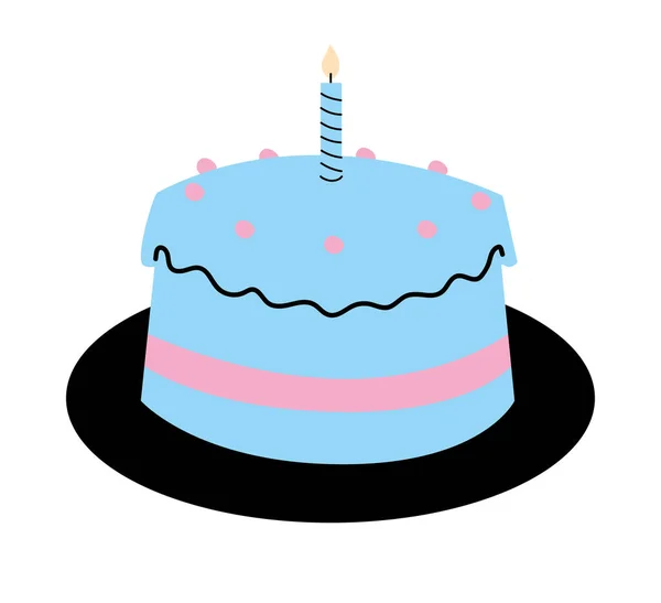 Happy birthday cake vector design — Stock Vector