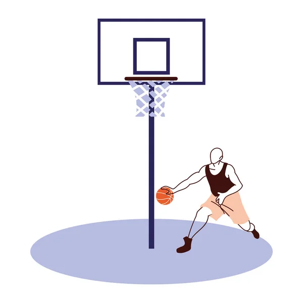 Баскетболист с векторным дизайном — стоковый вектор