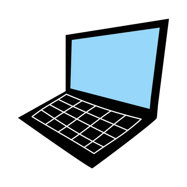 Progettazione vettoriale digitale isolato del computer portatile — Vettoriale Stock