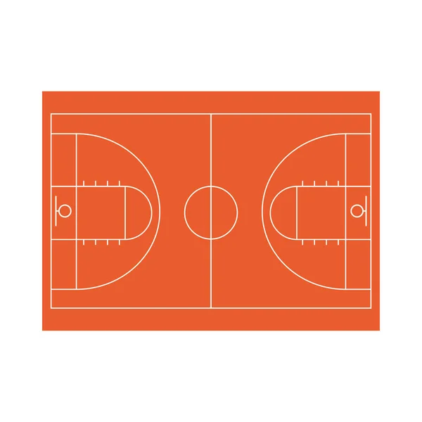 Cancha de baloncesto deporte vector de diseño — Vector de stock