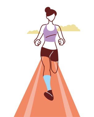 İz vektör tasarımında çalışan kadın avatarı