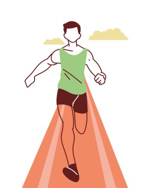 İz vektör tasarımında çalışan insan avatarı