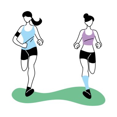 Kadınlar vektör tasarımı için avatarlar