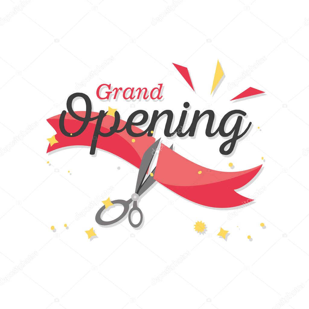 grand opening detailed style icon vector design