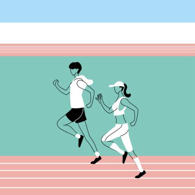 Erkek ve kadın avatar vektör tasarımı