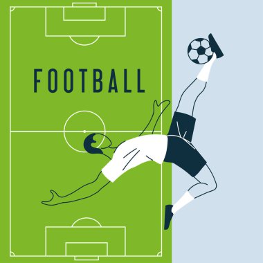 top ile futbol oyuncusu, şablon