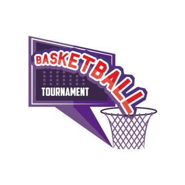 Basketbol sepeti ayrıntılı biçim ikon vektör tasarımı